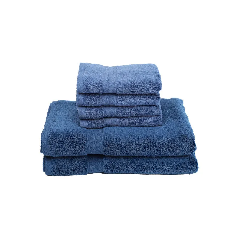 Misora Hand & Face Towel Combo (Blue) - Six Piece Set media 5
