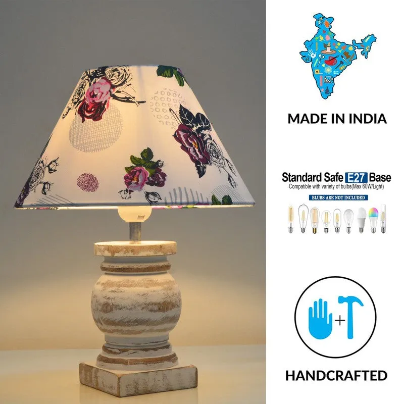 OrchidGlow Wooden Table Lamp media 5