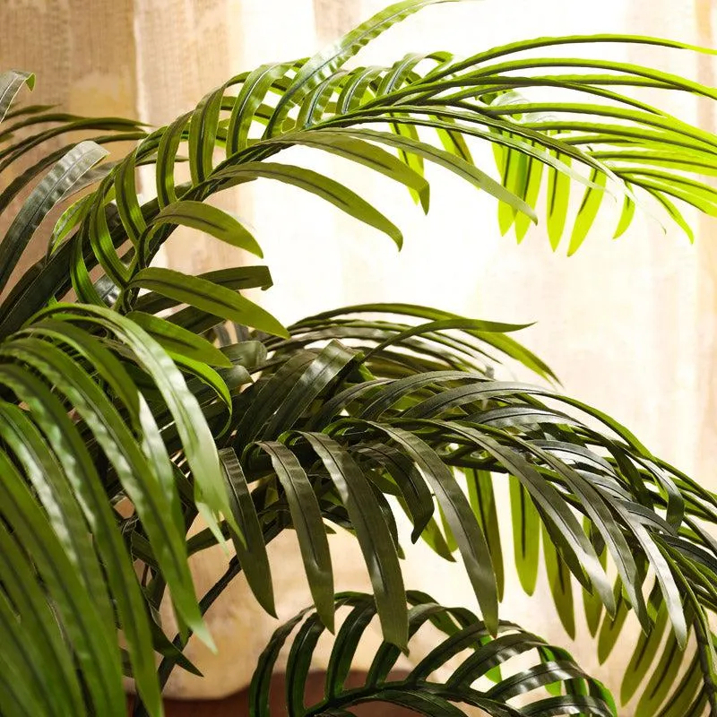 Artificial Areca Palm Plant With Black Plastic Pot - 3 Feet media 4