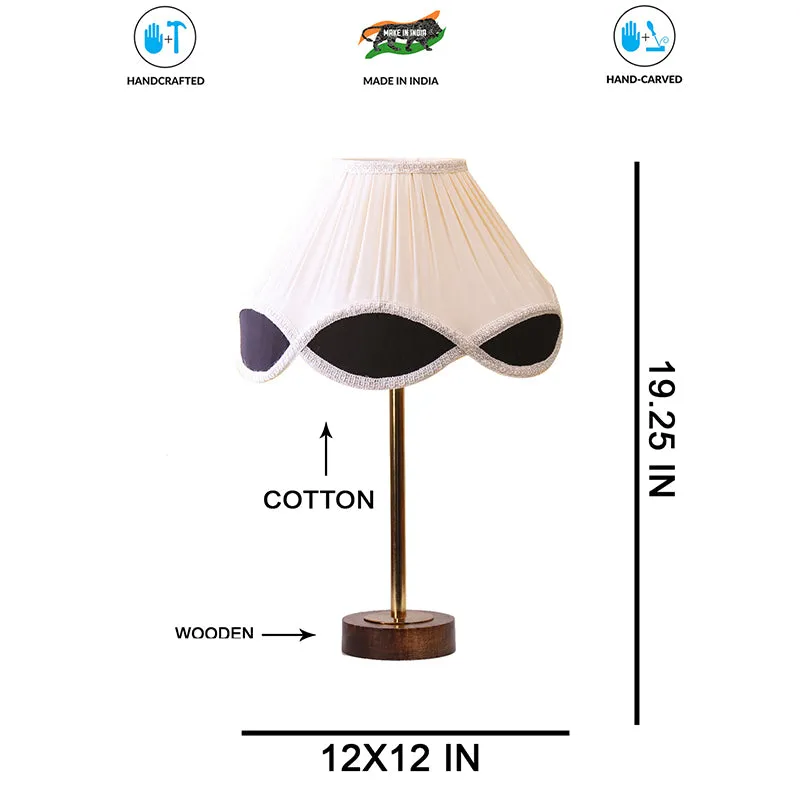 Valenica Rodin Wooden Table Lamp - White,Gold,Brown media 7