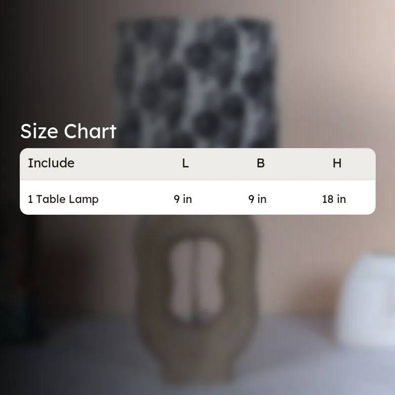 Filigree Hewn Printed Mango Wood Table Lamp - Black,White,Brown media 5