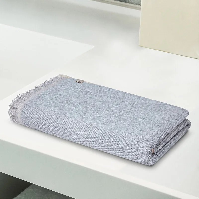 Melange Terry Cotton Bath Towel - Glazed Stone media 1