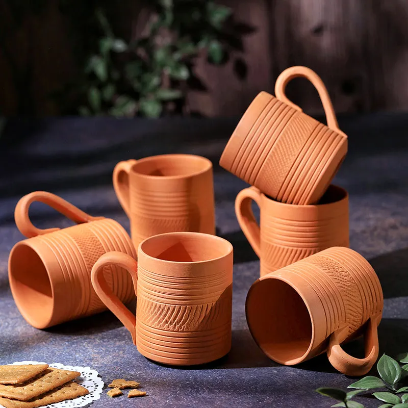 Srinda Terracotta Coffee Mug (250 mL Each) - Set of Six media 7