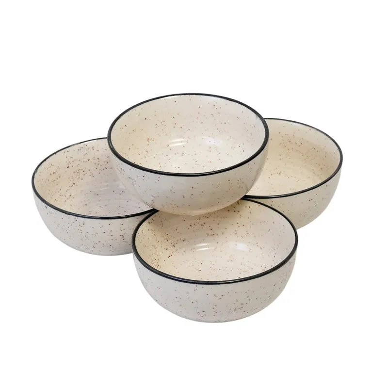 Swaad Katori Ceramic Snack Bowls (White, 200 mL Each) - Set Of Four media 6