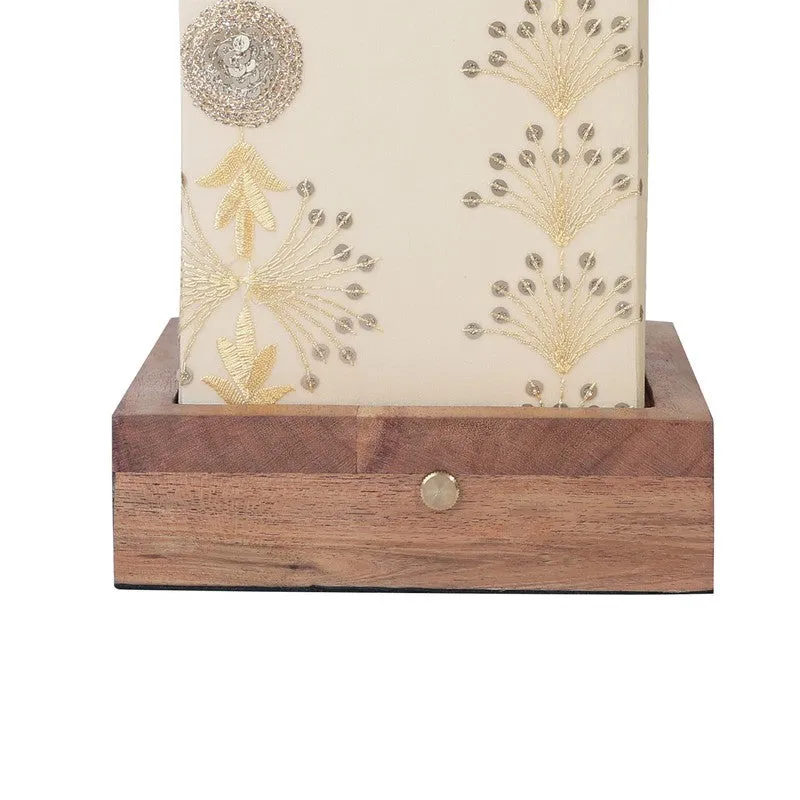 Luma Recta Base Fabric Wooden Table Lamp - Multicolor media 6