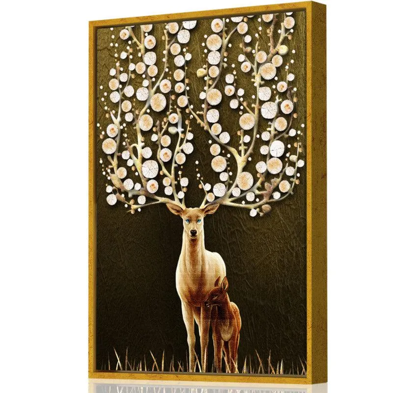 Lacey Stag Cotton Canvas Wall Art media 2