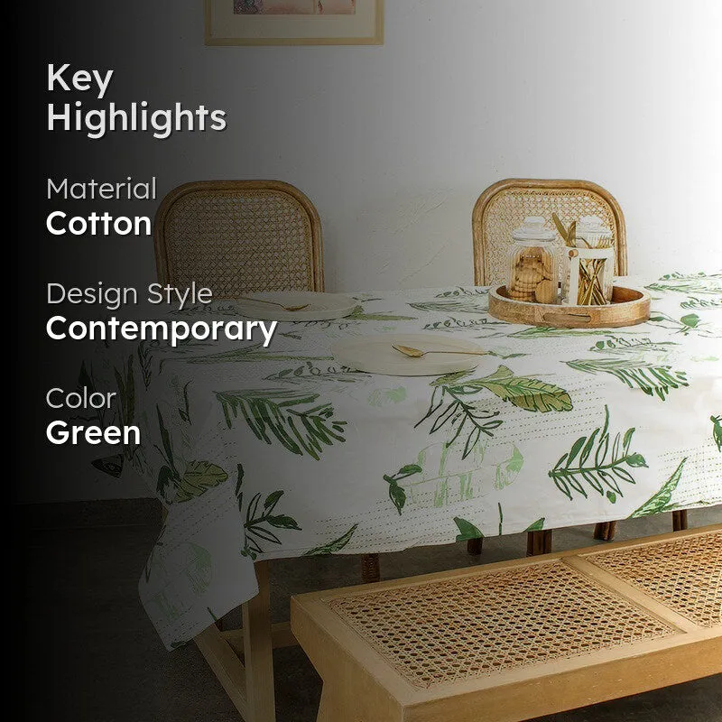 Maruva Drift Woven Table Cover -Green media 2