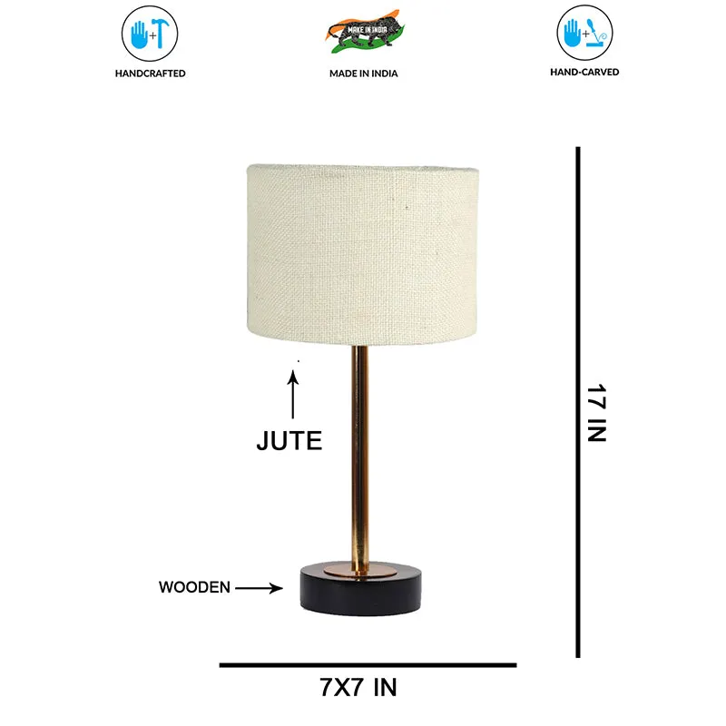 Sienna I Rodin Wooden Table Lamp - White,Gold,Black media 7