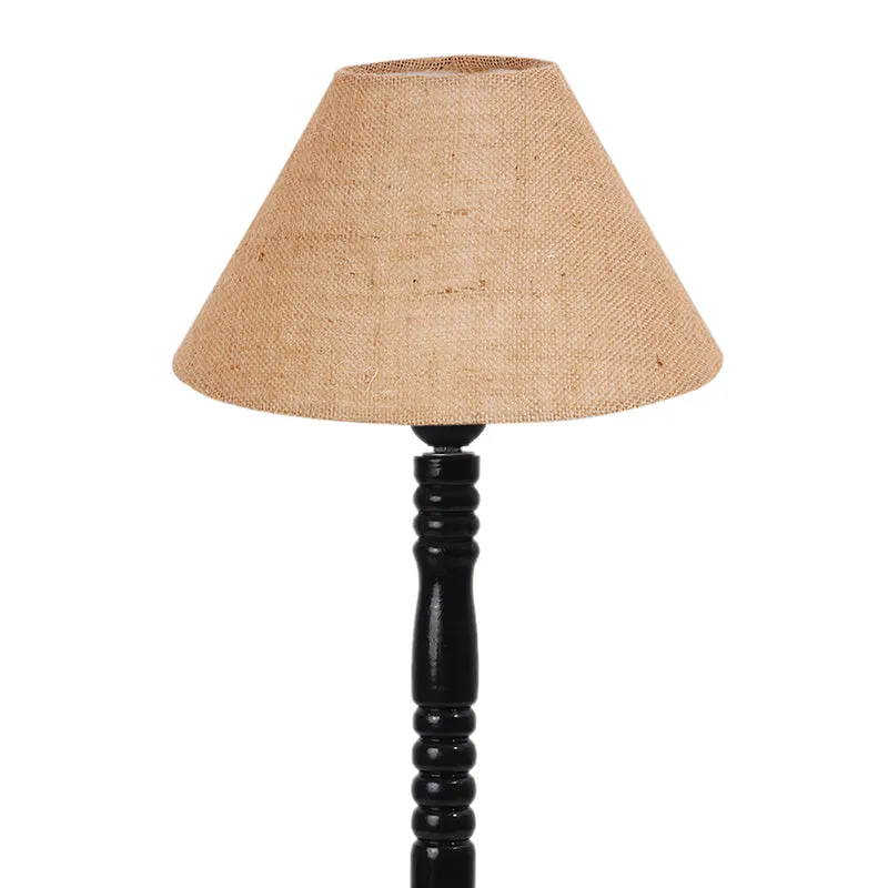 Loft Gleam Table Lamp With Carved Wooden Base - Beige,Black media 6