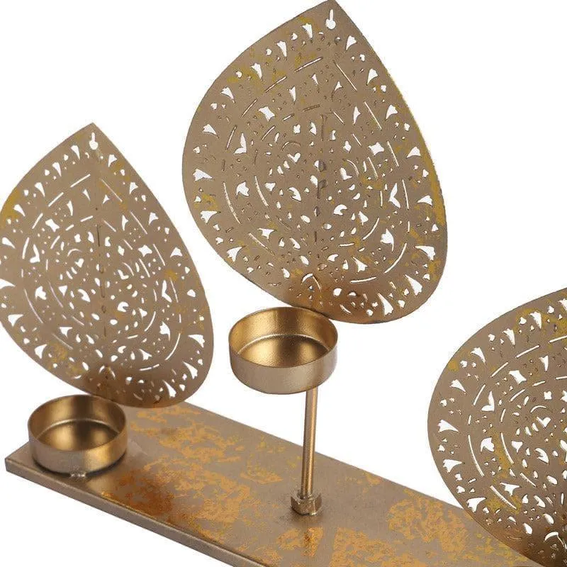 Ethnic Leafy Lure Tealight Candle Holder media 4