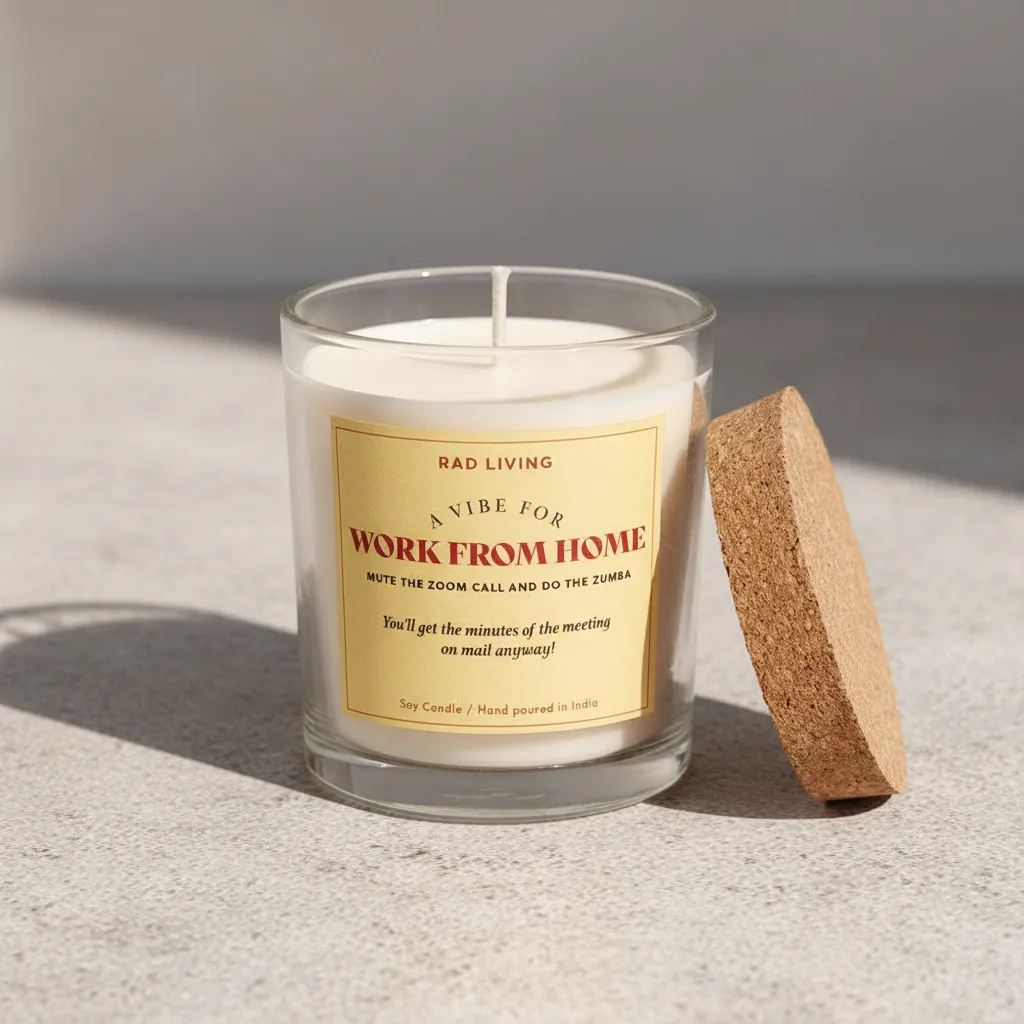 Work From Home - Cappuccino Scented Candle media 1
