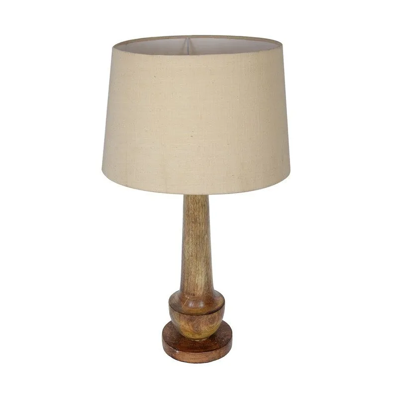 AuraFlex Versatile Wooden Table Lamp - Beige media 4