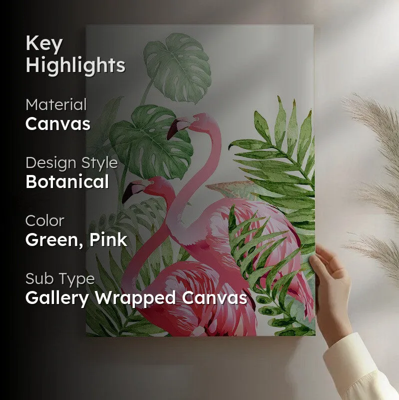 Tropikal Flamingos Wall Art media 2