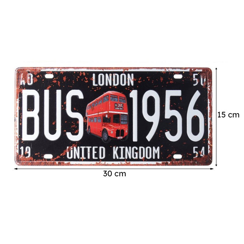 London Bus 1956 Number Plate Metal Wall Accent media 9