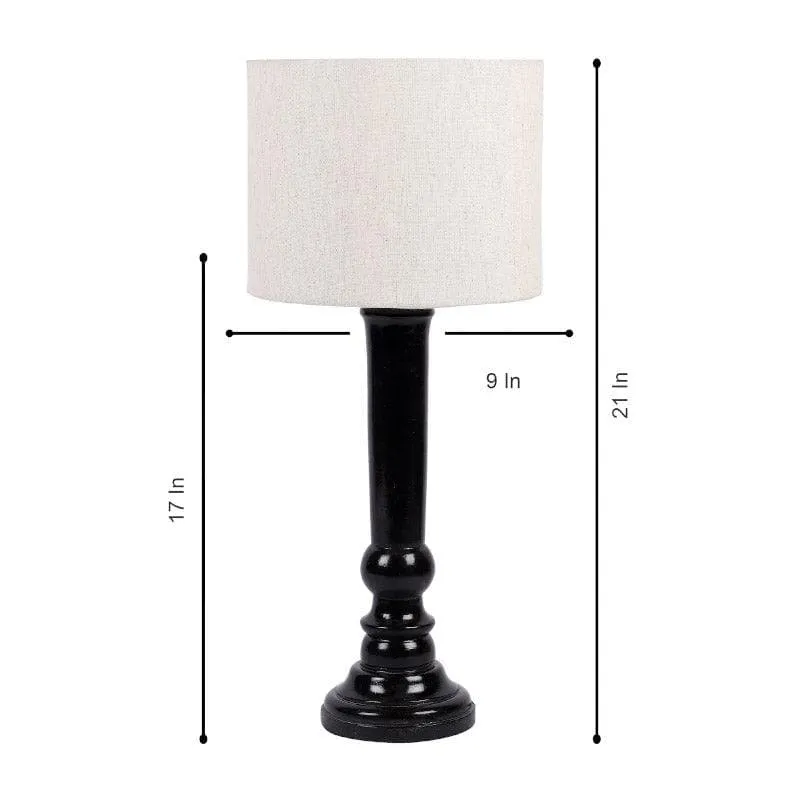 Urbane Hiber Fabric Table Lamp - White,Black media 6