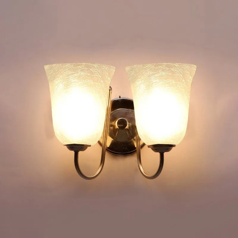 Crystal Bloom Steel Base Glass Wall Lamp media 7