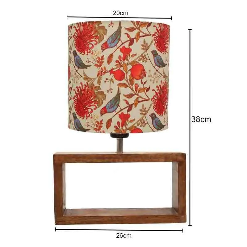 Amber Rectangle Fabric Table Lamp - Multicolor media 6
