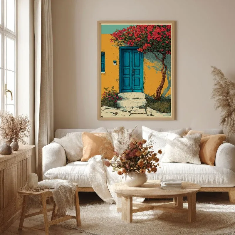 Floral Shade Canvas Wall Painting - Brown Frame media 4