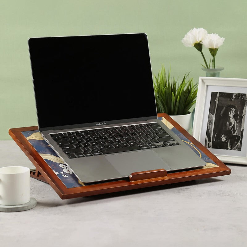India Circus Teak Wood Paradise Laptop Table media 3