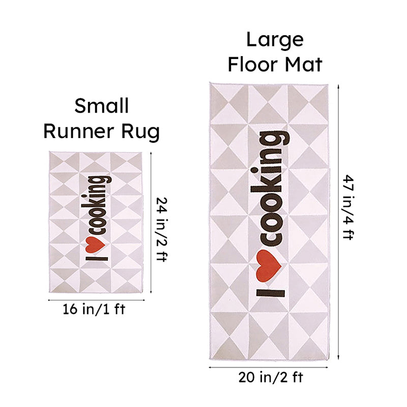 I Love Cooking Kitchen Nylon Runner Rug - Set Of Two image 9