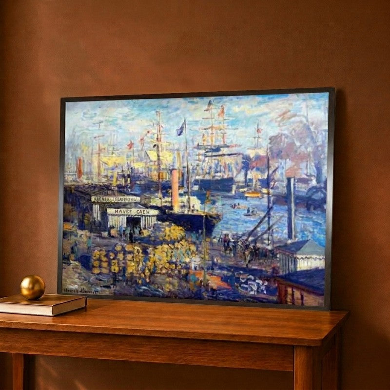 Grand Quay at Le Havre Canvas Wall Painting - 12 x 9 Inches
