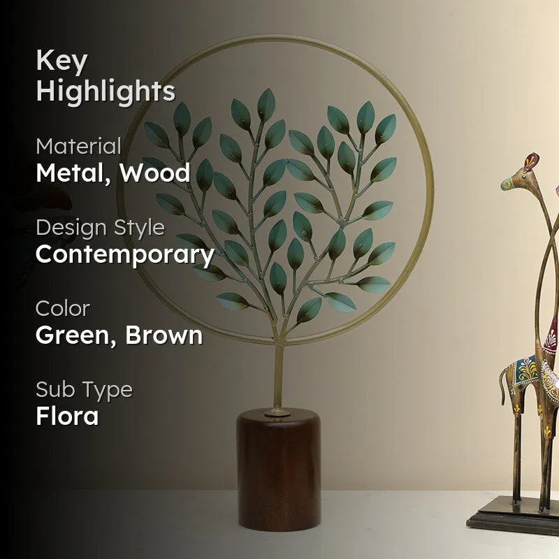 Botanic Symphony Metal & Wood Showpiece media 2