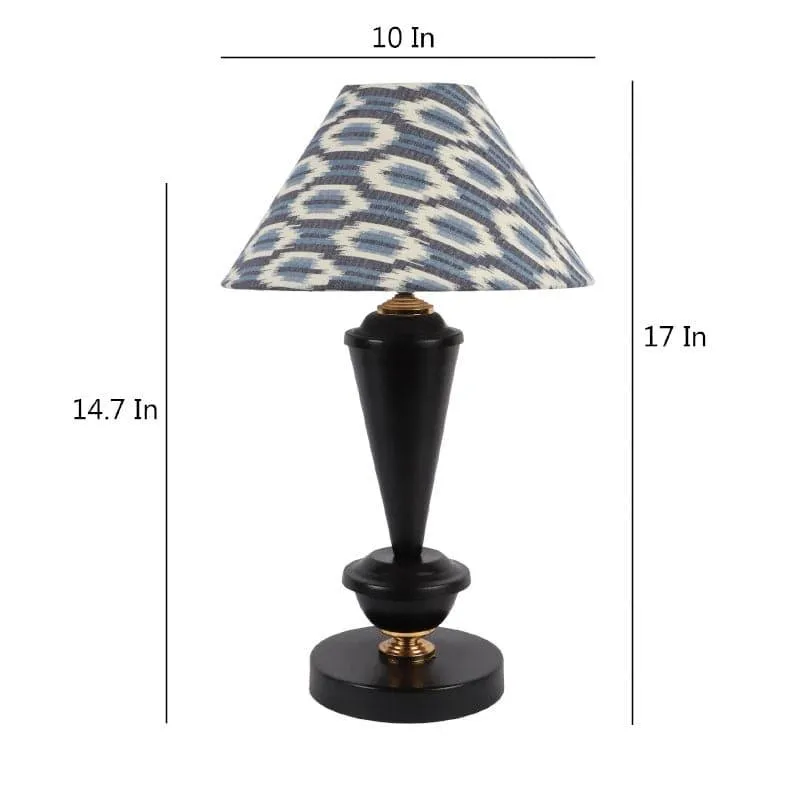 Lois Haskell Fabric Table Lamp - Blue,White media 5