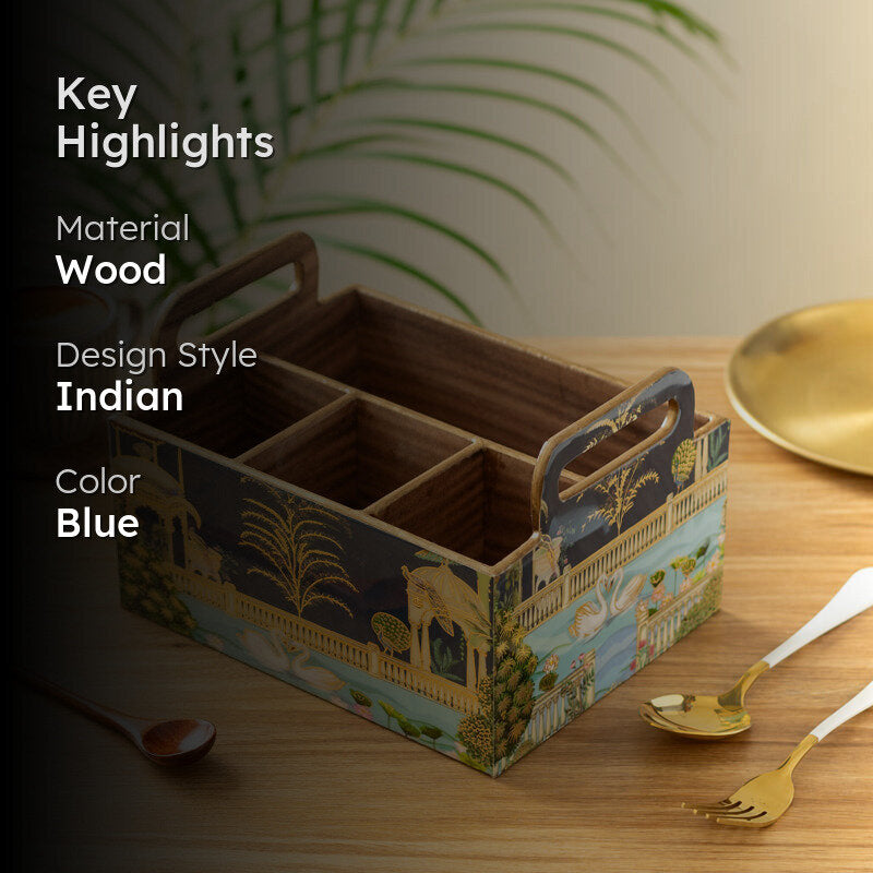 Rajhans Wooden Cutlry Stand media 2