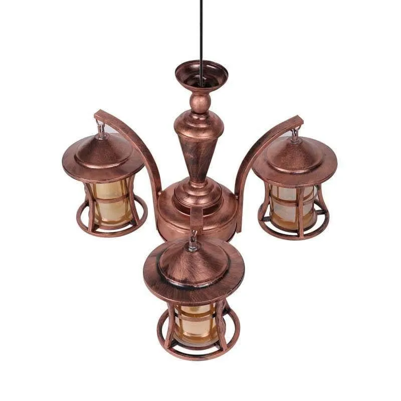 Industrial Edison Chandelier - Three Lights media 5