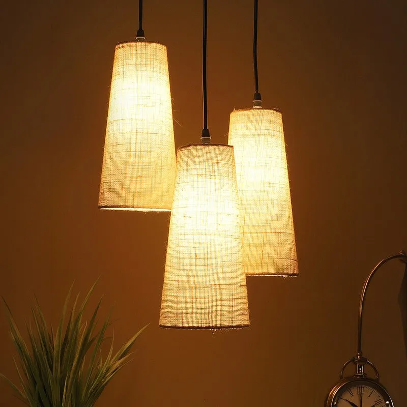 Nordic Neutral Triple Metal Ceiling Lamp - White media 1