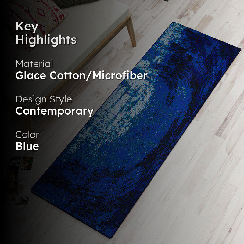 Alera Abstract Micro Fiber Runner Rug - Blue media 2