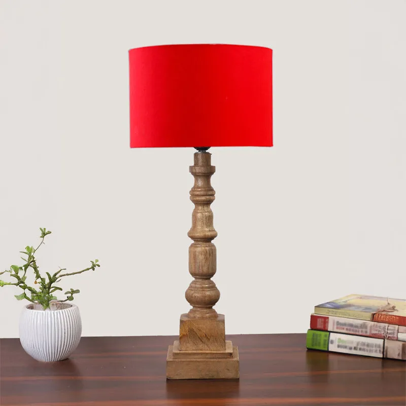 Cotin I Arbor Wooden Table Lamp - Red,Brown media 3