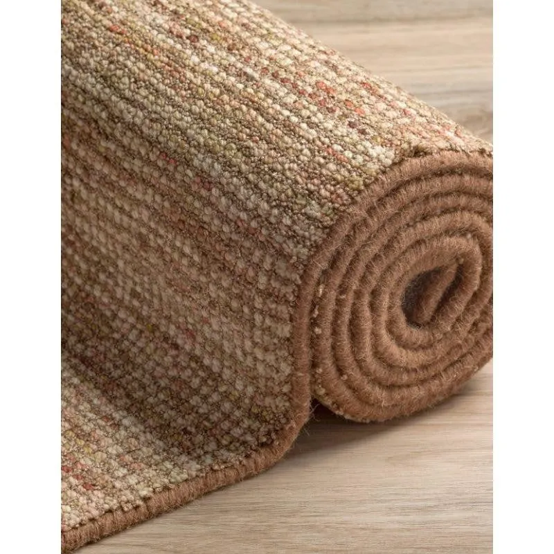 Thread Tale Hand Woven Wool Rug - Brown media 5