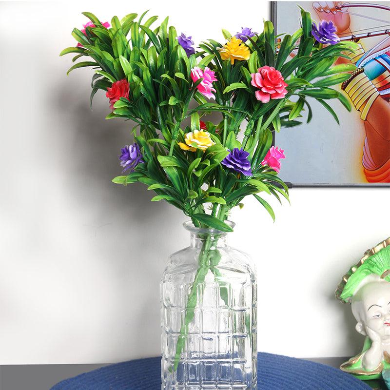 Faux Filosia Flower Bunch (Multicolor) - Set Of Two