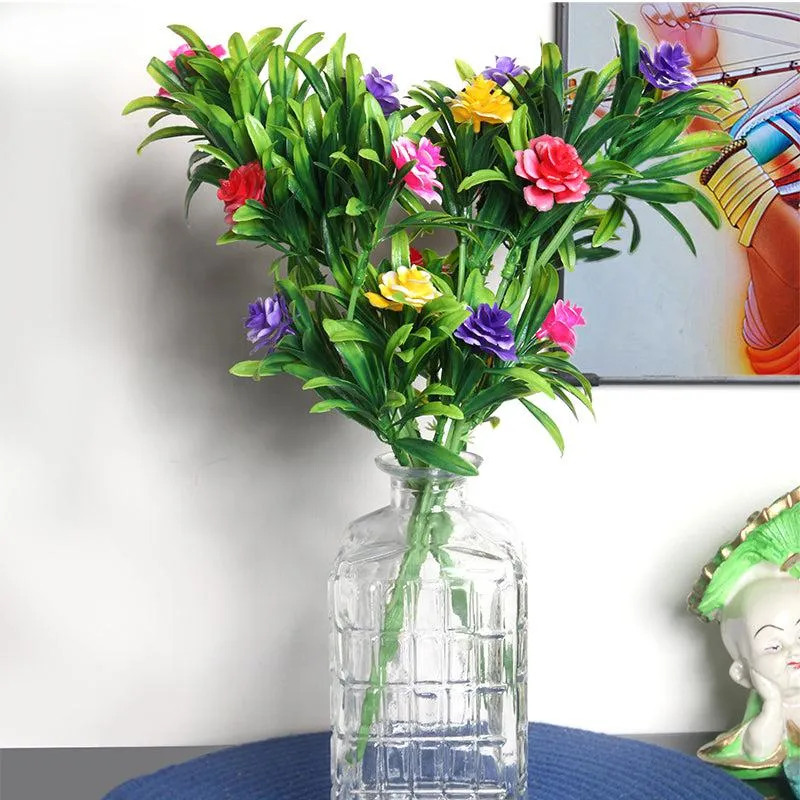 Faux Filosia Flower Bunch (Multicolor) - Set Of Two media 1