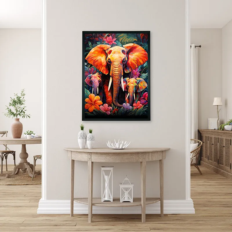 Elephant Pride Pose Canvas Wall Art media 4
