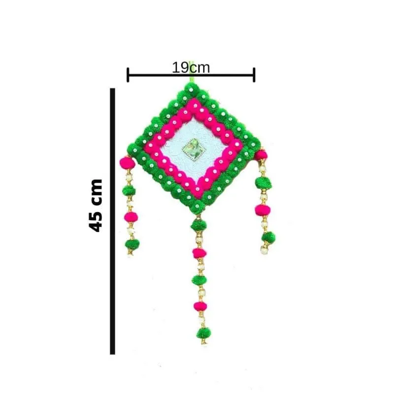 Lozenge Festive Latkan - Pink & Green media 4