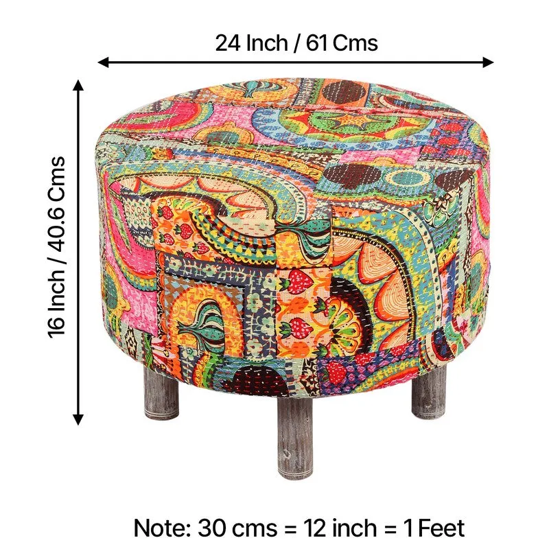Jrixon Sheesham Wooden Ottomans - Multicolor media 10
