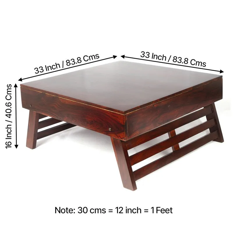 Servon Sheesham Wooden Center Table - Dark Brown media 10