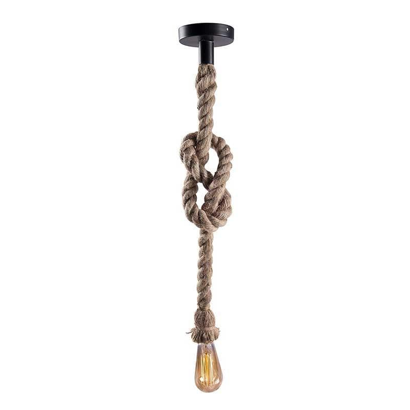 Knotty Rope Jute Ceiling Lamp - Set Of Two media 4
