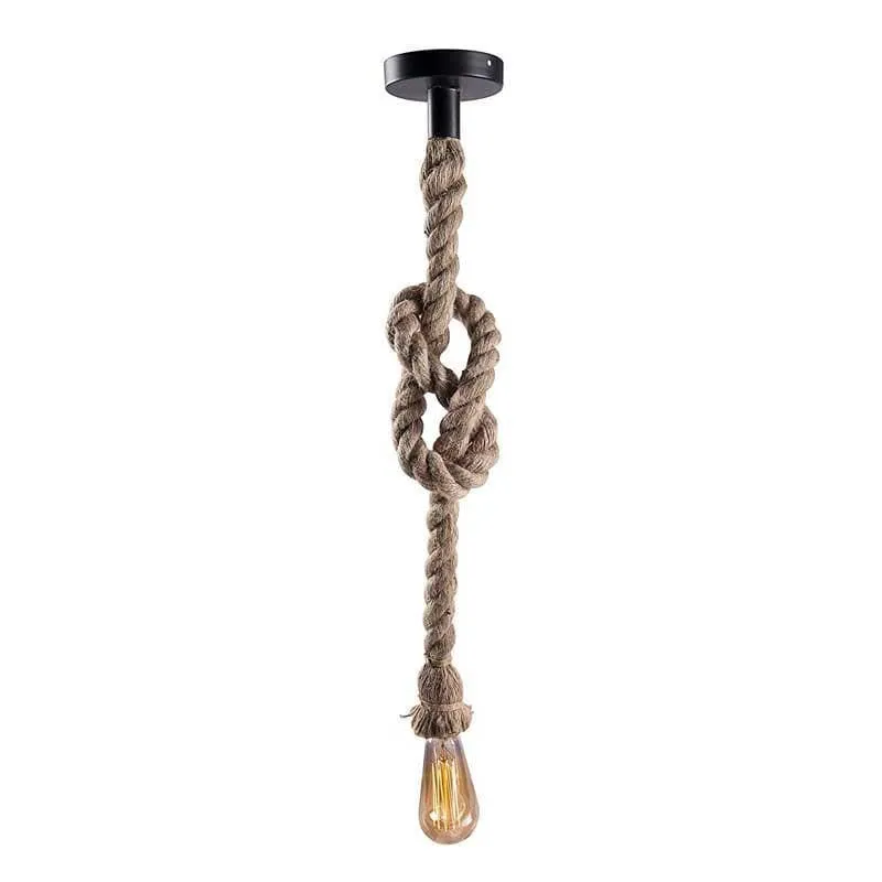 Knotty Rope Jute Ceiling Lamp - Set Of Two media 4
