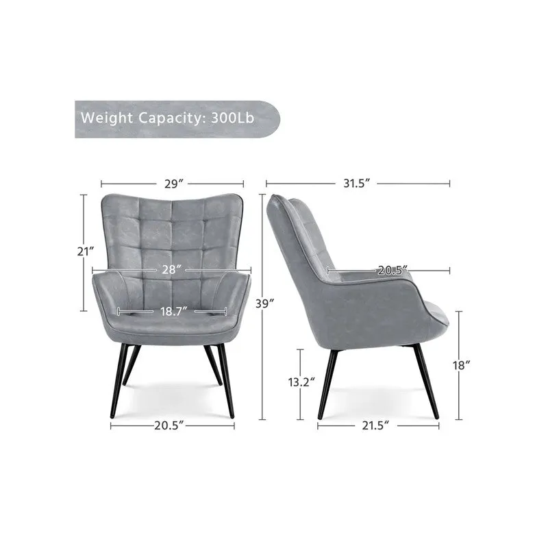 Cushora Neem Wood Accent Chair - Grey media 7