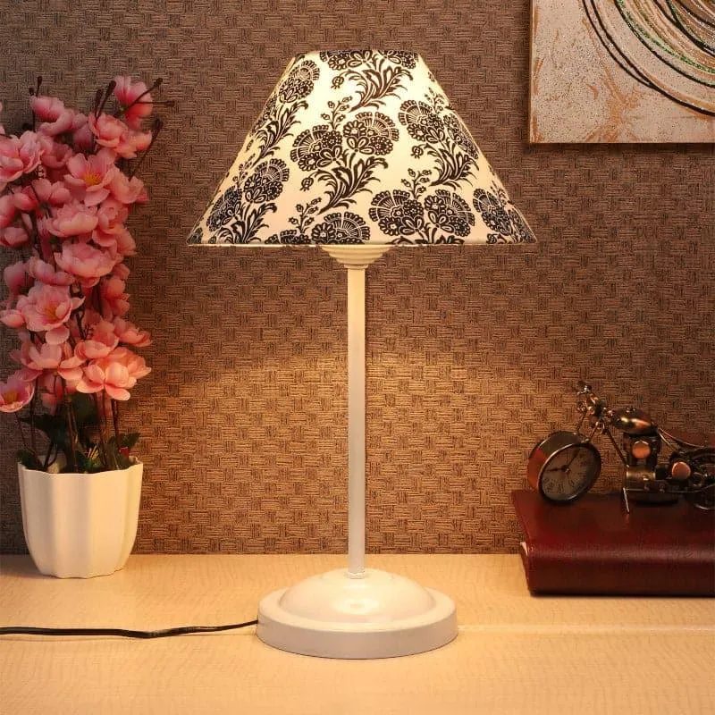 Filigree Meisaa Fabric Table Lamp - Black,White media 1
