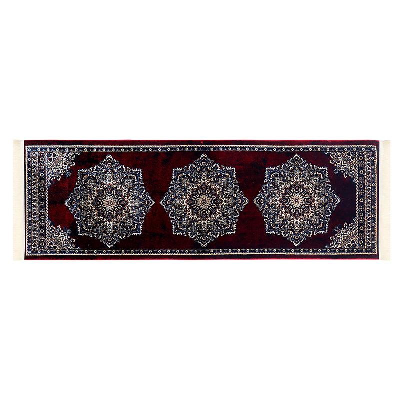Sinera Ethnic Nylon Runner Rug - Maroon media 4