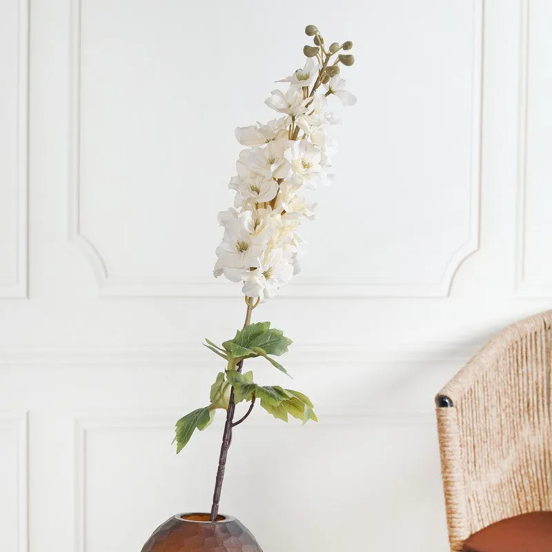 Petalya Wisteria Fabric Artificial Flower - Ivory media 4
