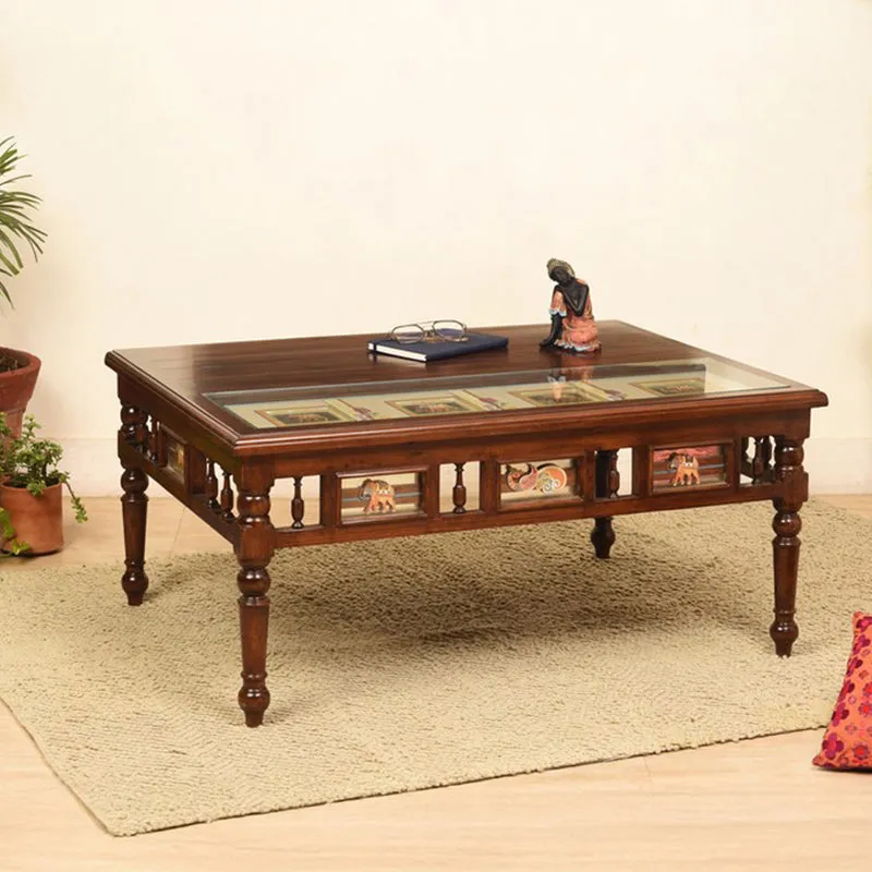 Sumer Teak Wood Center Table media 1