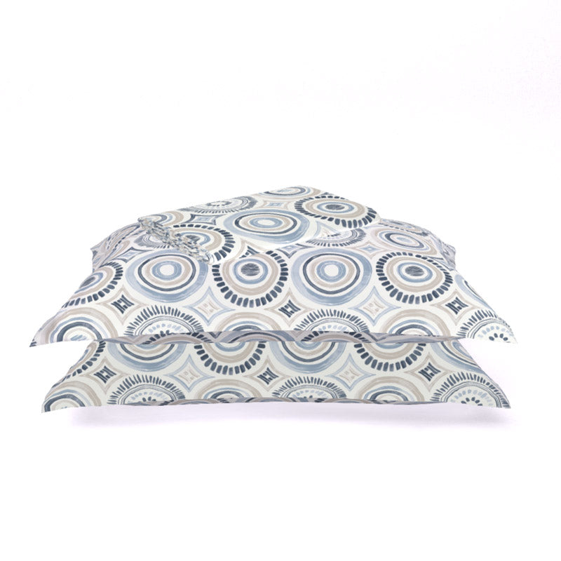 Himeya Comfort Percale Africana Cotton Bedsheet (Blue) - 120 TC media 4