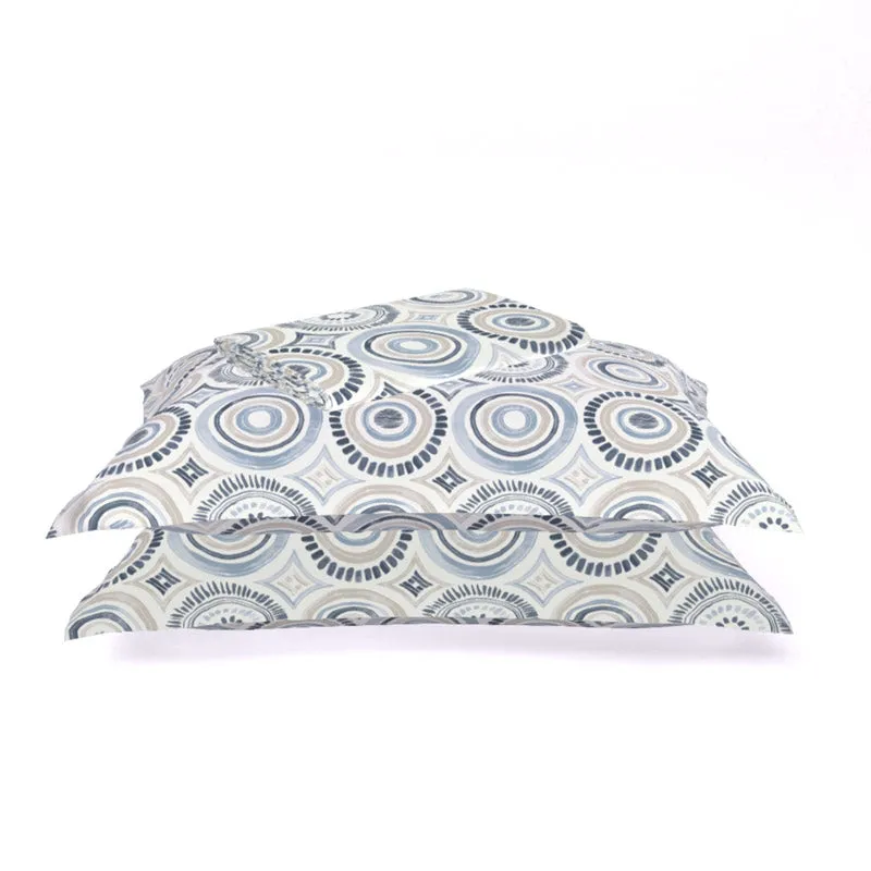 Himeya Comfort Percale Africana Cotton Bedsheet (Blue) - 120 TC media 4