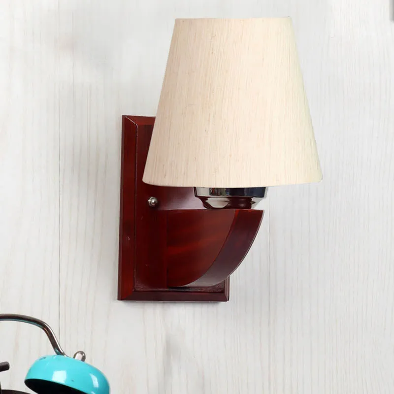Angelic Conical Wooden Wall Lamp media 3
