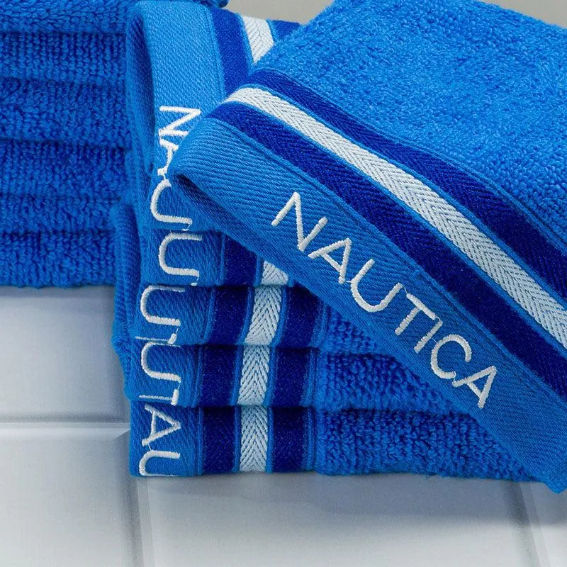 Nautica Dove Down Cotton Face Towel (Blue) - Set Of Twelve media 3